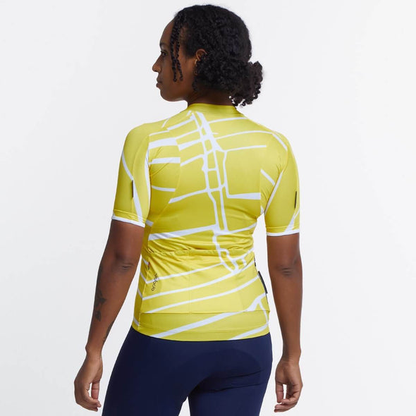 Gold Yellow Block Print SE Women's Jersey