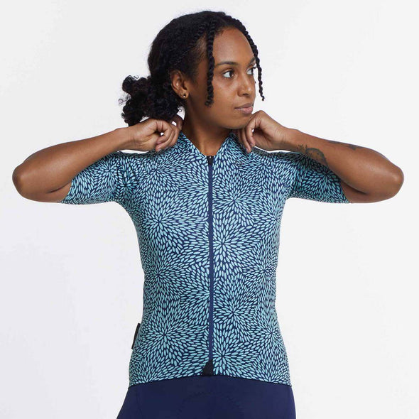 Navy Mint Flora Ultralight Women's Jersey